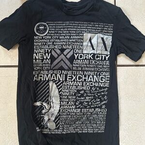 Armani Exchange Black and White Graphic Tee